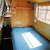 Barge bedroom with comfortable bed